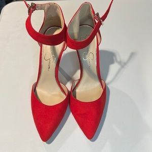JESSICA Simpson Postrie Red Pump, Size 7.5